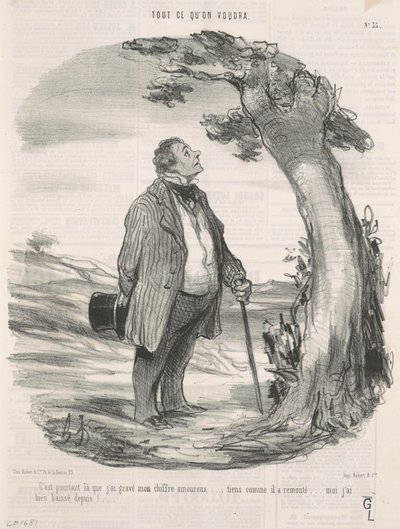 そこに自分の番号を刻んだ... 作： Honoré Daumier
