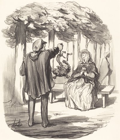 そこにいる？ 作： Honoré Daumier