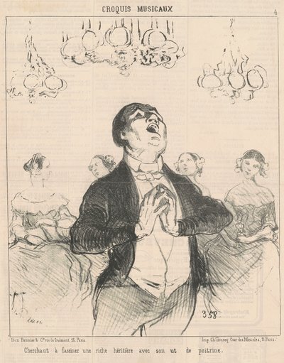 裕福な人を魅了しようと... 作： Honoré Daumier