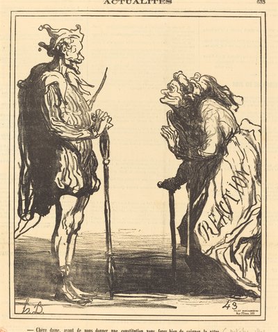 親愛なる女性、あなたが私たちを与える前に... 作： Honoré Daumier