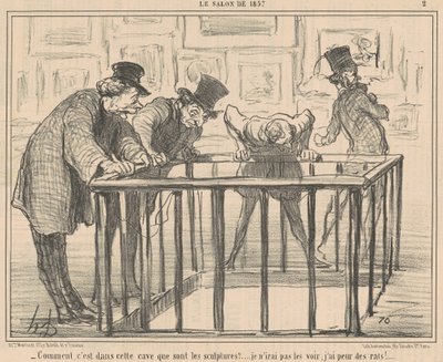 なんと、この地下室で... 作： Honoré Daumier