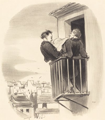 パリのスパニッシュ バルコニーを理解する方法 作： Honoré Daumier