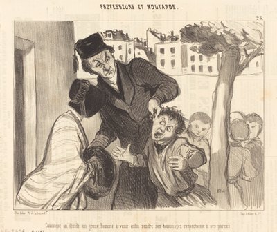 若い男が来るとどうやって決めるのですか... 作： Honoré Daumier