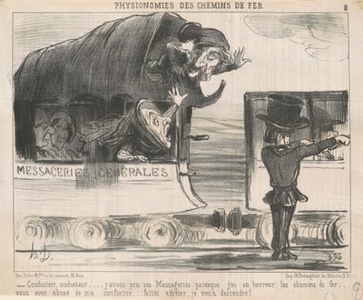 ドライバー...私はあなたの宅配便を取りました... 作： Honoré Daumier