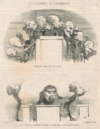 グランド・バロット・セレモニー 作： Honoré Daumier