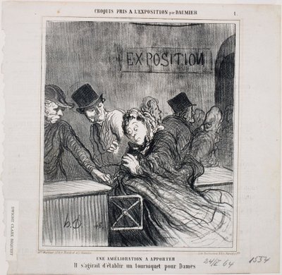 展示会で撮影されたスケッチ-改善が必要 作： Honoré Daumier