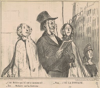 このモニュメントにいたのはモリエールでした... 作： Honoré Daumier