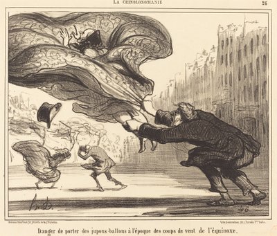 風船ペチコート着用の危険... 作： Honoré Daumier