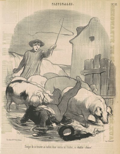 尖塔の途中にいる危険性 作： Honoré Daumier