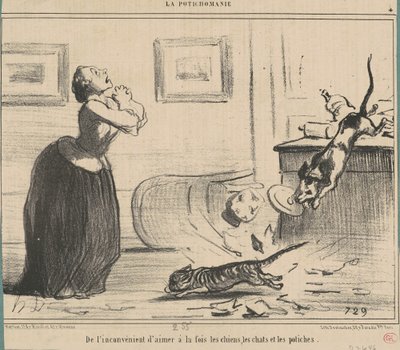 同時に愛することの欠点から... 作： Honoré Daumier