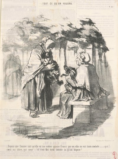 ゼミールが私に15フランかかることを知って以来... 作： Honoré Daumier