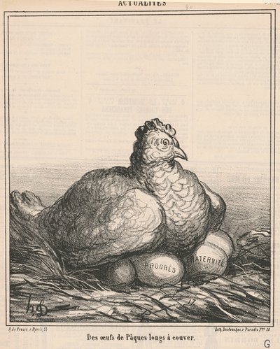 長い孵化イースターエッグ 作： Honoré Daumier