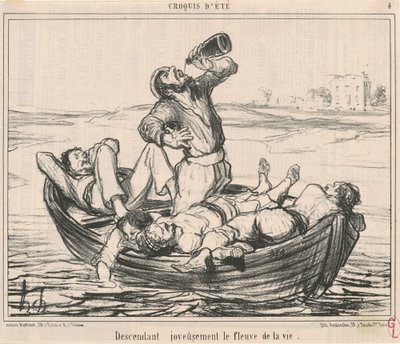 命の川を楽しく下る 作： Honoré Daumier
