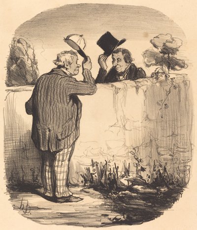 二人の良き隣人 作： Honoré Daumier