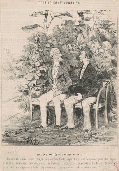 旧体制の 2 つの以前の能力 作： Honoré Daumier