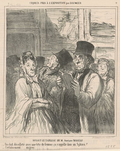 M. G. モローの絵画の前で 作： Honoré Daumier