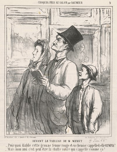 M.マネの絵の前で 作： Honoré Daumier