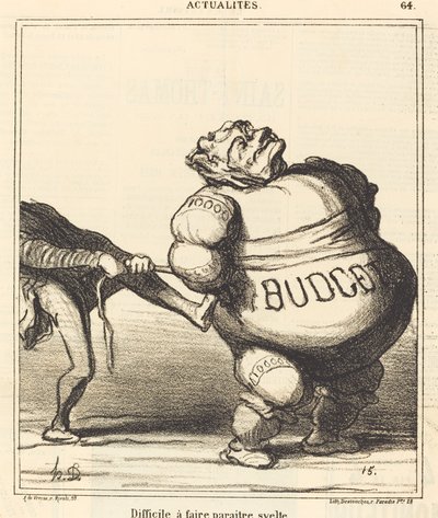 スリムに見せにくい 作： Honoré Daumier