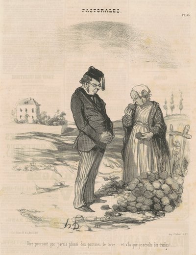 しかし、じゃがいもを植えたとは…。 作： Honoré Daumier