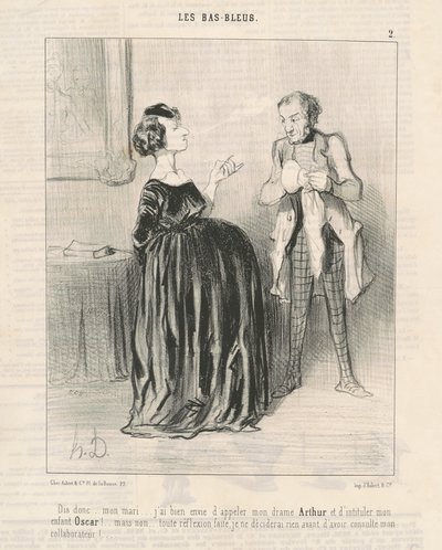 そう言えば…旦那様…どうしてもドラマを呼びたい… 作： Honoré Daumier