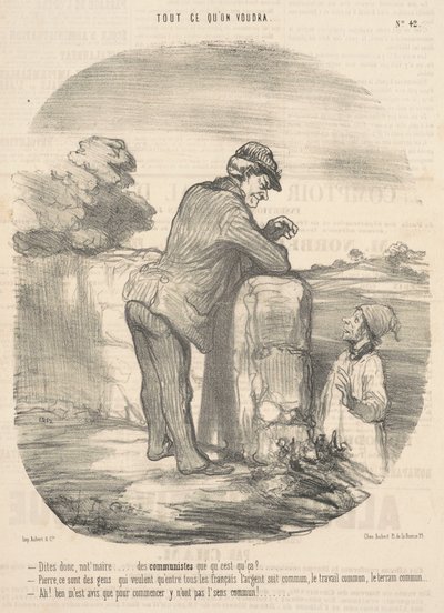 教えてください、市長ではありません...共産主義者、それは何ですか？ 作： Honoré Daumier