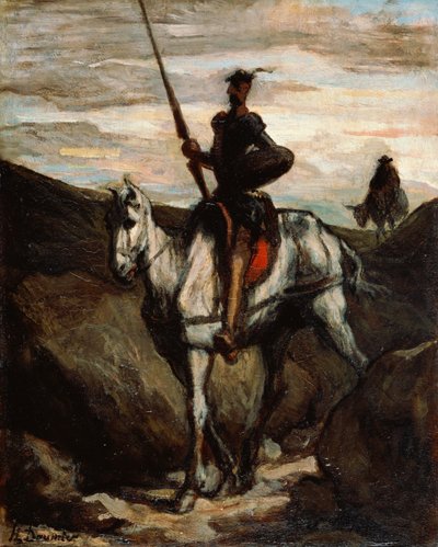 山の中のドンキホーテ 作： Honoré Daumier