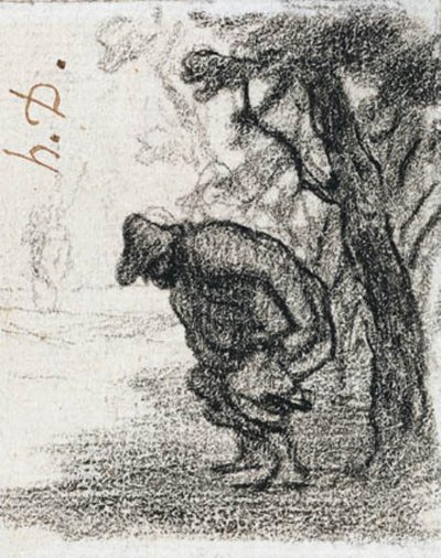 木の陰にいるドン・キホーテとサンチョ・パンサ 作： Honoré Daumier