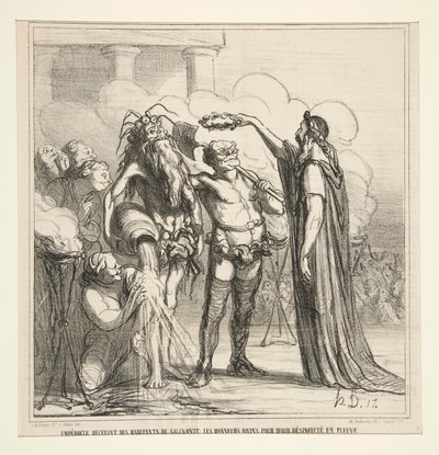 エンペドクレスの受け取り 作： Honoré Daumier