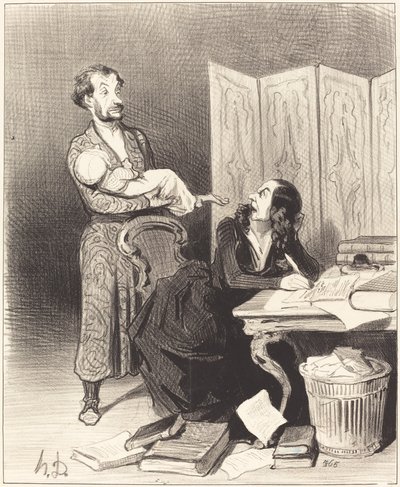 だからそれをさらに進めてください...働くことは不可能です... 作： Honoré Daumier