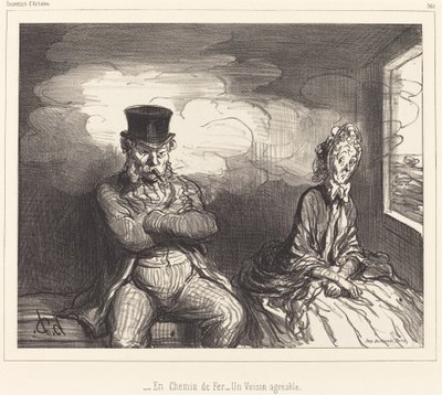 鉄道で... 心地よい隣人 作： Honoré Daumier