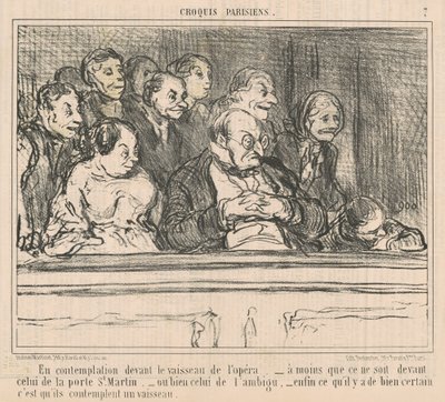 オペラ座の船の前で思索にふける 作： Honoré Daumier
