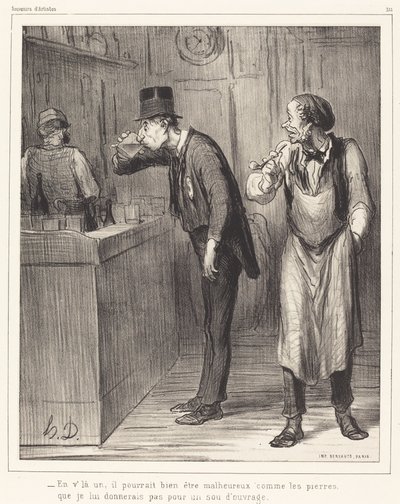 一つある、彼は不幸かもしれない... 作： Honoré Daumier