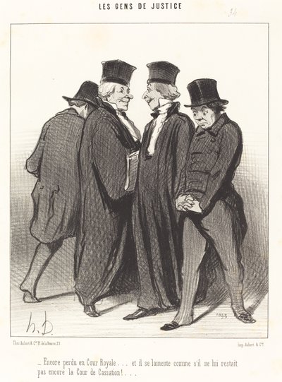宮廷でまた負けた…そして彼は嘆く… 作： Honoré Daumier