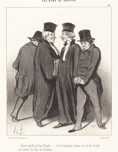 宮廷でまた負けた…そして彼は嘆く… 作： Honoré Daumier