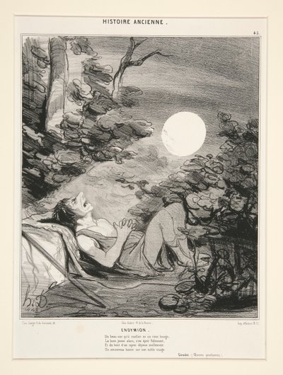 エンディミオン、エンシェント ヒストリーのプレート 45 作： Honoré Daumier