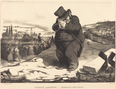 いまいましいラファイエット!...私の老人をキャッチ! 作： Honoré Daumier