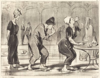 2回のダイビングの間 作： Honoré Daumier