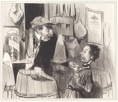 市民食料品店、純粋で汚れのない戦士... 作： Honoré Daumier