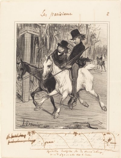 店主の乗馬 作： Honoré Daumier