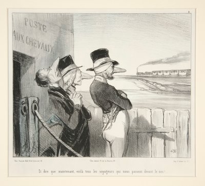 そういえば、目の前を通り過ぎる旅人がみんな！ 作： Honoré Daumier