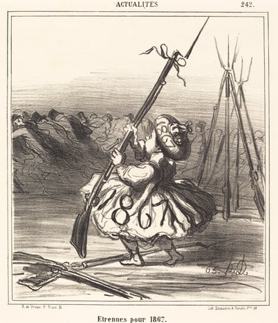 1867年のクリスマスプレゼント 作： Honoré Daumier