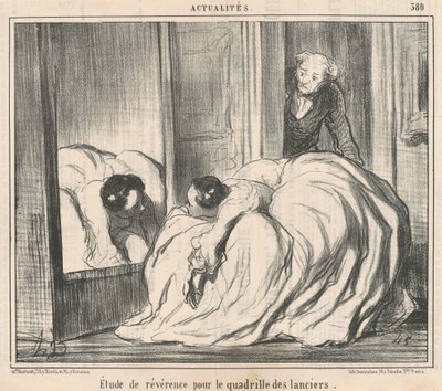 槍騎兵のカドリーユに対する畏敬の念の研究 作： Honoré Daumier