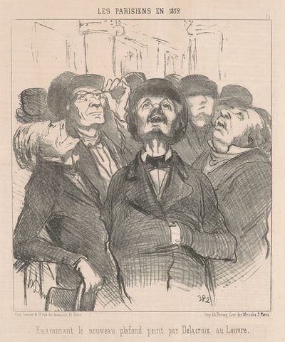新しい天井を調べています... 作： Honoré Daumier