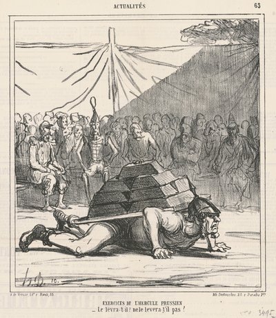 プロイセンのヘラクレスの演習 作： Honoré Daumier