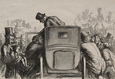 普遍的な展示：Letrangerは、ホテルに戻るためのすべての施設を見つけました。 作： Honoré Daumier