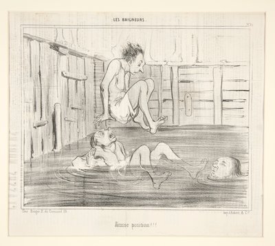 間違った位置!!! 入浴者から 作： Honoré Daumier