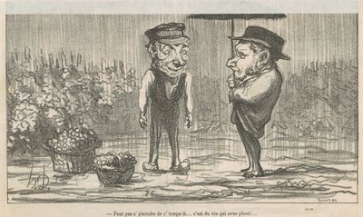 この天気に文句を言うな... 作： Honoré Daumier