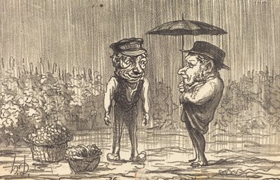 この天気に文句を言うな... 作： Honoré Daumier
