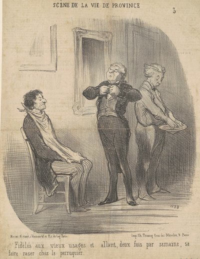 昔ながらのやり方に忠実... 作： Honoré Daumier