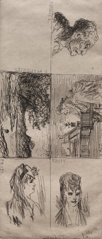 5つの研究 作： Honoré Daumier